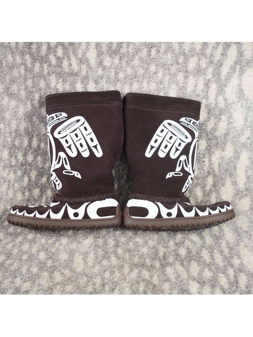 Manitobah Mukluks Corinne Hunt Tamara Suede Mukluks Size L8/M6 Brown NWOT $350 - Picture 11 of 15